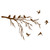 SUPERDANT Brown Branches Wall Stickers Flying Birds Decals Nursery Wall Stickers Colorful Branches Birds Decor for Kid's Room Living Room Bedroom TV Decorations