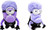 Despicable Me 2 Purple Evil Stuart & Evil Tim Plush Backpack Bundle