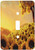 3dRose lsp_66302_1"Sunflower Sunset, Yellow, Brown" Single Toggle Switch Multicolor