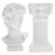 Unomor Greek Statue of David Roman Column and David Statue Resin David Figurine Roman Bust Greek Mythology Sculpture for Museum Home Office Bookshelf Desktop Decor
