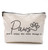 QGFM Dog Mom Gifts Makeup Bag,Dog Mom Gifts for Women,Dog Paw Cosmetic Bags With Zipper,Inspirational Quote Makeup Bag,Inspirational Gifts for Women
