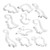 BESTOYARD 10 Pcs Dinosaur Baking Set soap DIY Baking Mould metal biscuit cutters biscuit molds for baking christmas biscuit cutters baking supplies Stainless steel child baking tools cookie