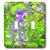 3dRose LLC lsp_20952_2 Color Me Purple Floral Double Toggle Switch