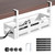 Under Desk Cable Management Tray, Cinati Cable Management Under Desk No Drill, Metal Cable Management Box with Desk Cord Organizers & Desk Cable Management Kit to Conceal Wire for Office Home, White