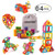 Kidcheer Magnet Building Tiles, Magnetic 3D Building Blocks Set for Kids, Magnetic Educational Stacking Blocks Boys Girls Toys, 64 Piece