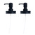 Meprotal 2pcs Mason Jar Soap Dispenser Lids with Stainless Steel Pump Black Replacement Dispenser for Mason Jar
