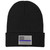 CMEPCBG Thin Blue Line Flag Beanie Winter Hat Black Police Beanie Knitted Cap American Flag Embroidered Beanie for Men and Women USA Flag Beanie