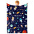Mocaletto Soft Space Kids Throw Blanket for Baby Toddler Boys,Galaxy Astronaut Planet Pattern Blanket for Boys Girls, Fleece Plush Space Birthday Gifts Blanket for Couch Sofa Bed Nap