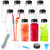 LOVLLE 12 Oz Plastic Bottles with Caps 12Pcs Juice Bottles Clear Reusable Containers Black Lid Plastic Smoothie Bottles Ideal for Juice Milk Homemade Beverages (12oz with straw)
