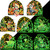 Christmas Wall Decals 8PCS Glow in The Dark Christmas Mice Wall Sticker Christmas Trees Wall Decor Funny Mouse Hole Wall Decal Sticker for Wall Kid Living Room Bedroom Decorations