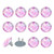 Outlet Plug Covers (24 Pack) Electrical Protector Safety Caps Socket Covers for Home- Glitter Mermaid Scale Galaxy Print Pink
