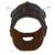 YEKEYI Handmade Knit Helmet and Removable Beard Barbarian Knight Knit Hat Viking Horns Beanie Funny Caps Coffee