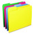 Smead WaterShed/CutLess File Folder, 1/3-Cut Tab, Letter Size, Assorted Colors, 100 per Box (11951)