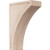 Ekena Millwork CORW03X06X10LWRW Wood Corbel, 3" W x 6 1/2" D x 10" H, Rubberwood