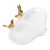 CAXUSD Ceramic Soap Dish Bar Soap Holder Bathtub Storage Organizer Soap Draining Holder Sink Tray Drainer Rack Dish Sink Sponge Holder Waterfall Soap Dish Ceramics White Plate