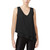 bar III Womens Layered Knit Blouse, Black, Small