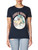 Jurassic World Women's Camp Cretaceous Cuddle Bumpy Juniors Solid Crew Tee, Navy Blue, Small