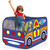 School Bus Tent with Carry Bag, Pop Up Indoor Tent for Kids, Indoor Playhouse with 2 Openings, Flat-Folding Kids Play Tent (Blue)