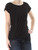 I-N-C Womens Twisted Hem Knit Blouse, Black, Medium