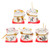 BESPORTBLE Japanese Maneki Neko Lucky Cat Figurines, 5pcs Cute Lucky Fortune Cat Fortune Cat Statues Fengshui Statue for Wealth Home Car Decoration