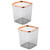 Garneck 2pcs Transparent Trash can Garbage Container bin Bathroom Wastebasket Plastic Garbage bin Table top Trash can Garbage can Outdoor Trash can for Office Trash can Kitchen Clear bin