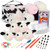 Aeelike Beginner Crochet Kit All in One, Crochet Starter Kit with Step-by-Step Instructions,Learn to Crochet Animal Kits for Adults and Kids, DIY Knitting Supplies for Beginners, Cute Cow Family