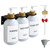 Shampoo and Conditioner Dispenser,Shower Soap Dispenser for Bathroom,Set of 3 500ml Refillable Shampoo and Conditioner Bottles,Come with Wall Mounted Bottle Brackets and 6 Stylish Labels(White)