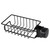 VTOSEN Kitchen Sink Faucet Rack, Draining, Storage Shelf, and Organizer for Sponge, Soap, Cloth - Bathroom Accessories with Sink Drain Basket(Black)