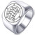 Laser Engraved Demon Hell Paimon Goetic Seal Lesser Key of King Solomon Stainless Steel Ring Size 14