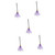 BESTOYARD 5pcs Witch Broom Plastic Witch Broom Decorative Witch Prop Halloween Wizard Broom Wicked Witches Broom Decorative Broom Prop Broomstick The Witch Cosplay Mesh Child Purple