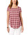 Alfani Womens Printed Basic T-Shirt, Purple, Small
