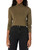 The Drop Women's Phoebe Long Sleeve Turtleneck Second Skin T-shirt, Military Olive, M