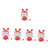 DECHOUS 5pcs Bunny Ornament Resin Craft Bunny Figurines Zodiac Rabbit Figurine Statue Mini Bunny Figurines Water Table Dining Table Decor car Decoration Desk Rabbit Figurine Dashboard