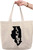 Illinois state map home hometown united states chicago Natural Canvas Tote Bag funny gift