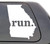 Georgia Run Decal - Georgia - GA Run Decal - State Running Decal - Car Decal - Laptop Decal - Window Decal - Vinyl Decal - Wall Window Door Car Truck