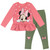 Disney Minnie Mouse Little Girls Peplum Long Sleeve T-Shirt Legging Set Pink 7-8