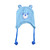 Care Bears Beanie Hat, Bedtime Bear Peruvian Winter Knit Cap with 3D Ears and Tassels, Blue, One Size