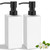 GMISUN White Soap Dispenser, 2 Pack Bathroom Hand Soap Dispenser, Soap and Lotion Dispenser with Stainless Steel Pump, Kitchen Hand and Dish Soap Dispenser, 12oz Glass Liquid Refillable Soap Bottle