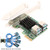 PCI-E Riser Adapter Board 16x to 1x Powered Riser Adapter Card w/60cm USB 3.0 Extension Cable & 6-Pin PCI-E to SATA Power Cable GPU Riser Adapter - Ethereum Mining ETH 4 in 1 (EXU104S)