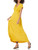 Amazon Essentials Women's Waisted Maxi Dress (Available in Plus Size), Dark Yellow, Medium