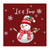 Happy Winter Let It Snow Merry Christmas Sofa Home Wall Decor Wall Mural Beautiful Snowflakes Christmas Snowman Self-Adhesive Home Decals for Sofa Kids Room Car Mirrors Vinyl 18in