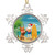 Hawaii Beach Santa Claus Christmas Tree Hanging Ornaments Santa and Christmas Reindeer Christmas Decorations for Tree 3in Metal Snowflake Xmas Tree Ornament Holiday Keepsake