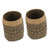 Uonlytech 2pcs Wastebasket Storage Basket Desk Garbage can Tabletop Trash can Woven Trash can Basket Trash can Desktop Trash can Trash Basket Office Bamboo Weaving Straw Rope Bamboo Basket
