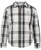 Calvin Klein Boys' Long Sleeve Woven Button-Down Shirt, White Plaid, 10-12