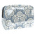 Portable Makeup Bag with Zipper Travel Toiletry Bag for Women Handy Storage Cosmetic Pouch Symmetrical White Flowers Portable Makeup Bag with Zipper Travel Toiletry Bag for Women Handy Storage Cosmetic Pouch Symmetrical White Flowers