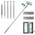 Window Squeegee Cleaning Kit 77 inch Extendable Window Cleaning Pole with Bendable Head Window Cleaning Equipment Windows Squeegees