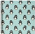 3dRose db_113122_1 Cute Penguin Pattern on Ice Drawing Book, 8 by 8-Inch, Teal Blue