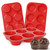 CAKETIME Jumbo Muffin Pan, 3.5" Silicone Texas Muffin Pan 6 Cup Large Cupcake Tin Nonstick BPA Free