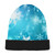 Blue Winter Christmas Snowflake Beanie Hat for Men Women Beanie Winter Hat Skull Ski Cap Soft Beanie Hat for Teen