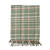 Creative Co-Op Cotton Flannel Throw with Fringe, Green, White and Sienna